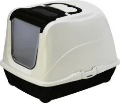 Moderna Kattenbak Flip Cat Zwart/wit