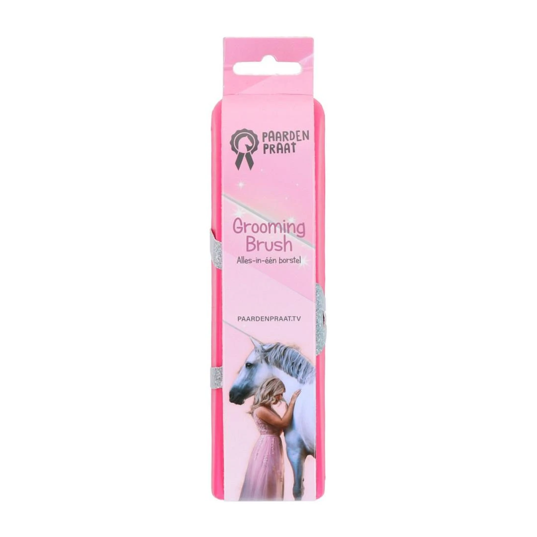 Paardenpraat Grooming Brush Roze Medium 1 Paardenpraat Grooming Brush Roze Medium
