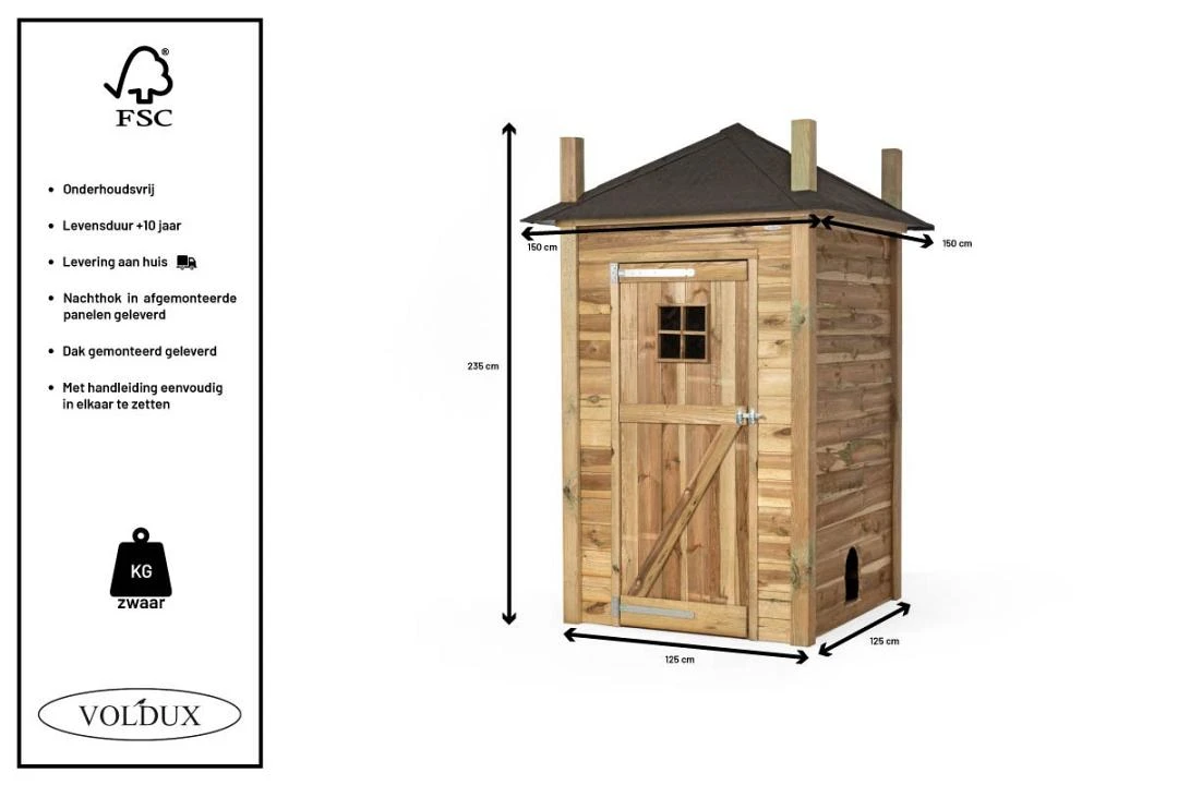 Voldux Kippen- Of Konijnenhok Hooiberg Eline 4 Voldux Kippen- Of Konijnenhok Hooiberg Eline - Afbeelding 4